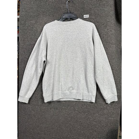 Disney Mickey Mouse Sweatshirt Mens Small Gray Graphic Crewneck Pullover Fleece - Picture 2 of 6